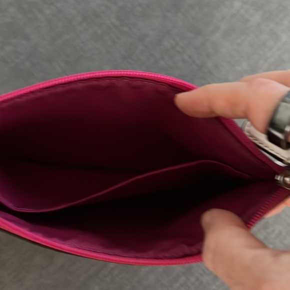 COACH Coated Leather Pink Floral Pouch, NWOT - Picture 5 of 7